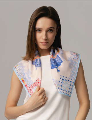 Картинка Шовкова хустина «Garden Blue»